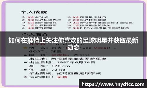 如何在推特上关注你喜欢的足球明星并获取最新动态